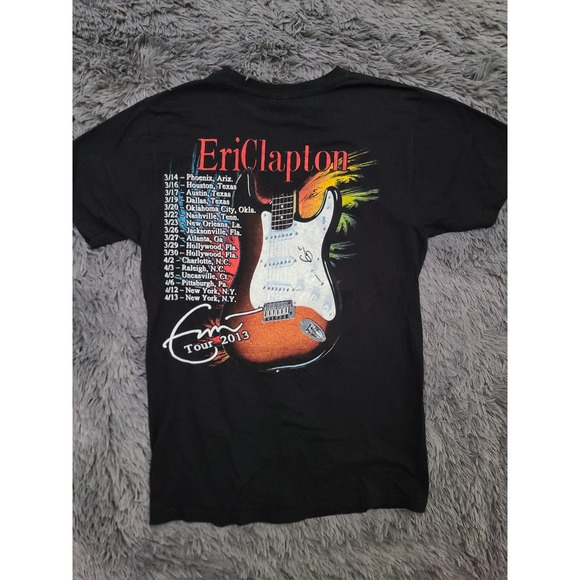Eric Clapton Shirt 2013 Mens Medium Black  Concert Tour Guitar - Picture 5 of 8